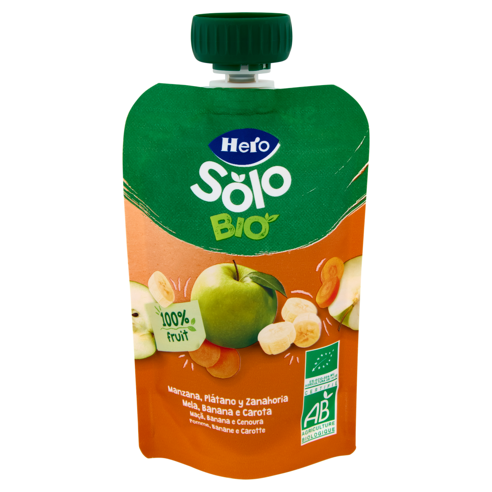 Hero Solo Bio Mela, Banana e Carota 100 g