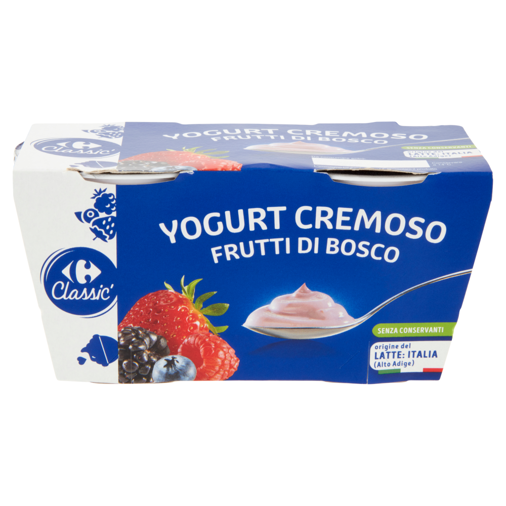 Carrefour Classic Yogurt Cremoso Frutti di Bosco 2 x 125 g