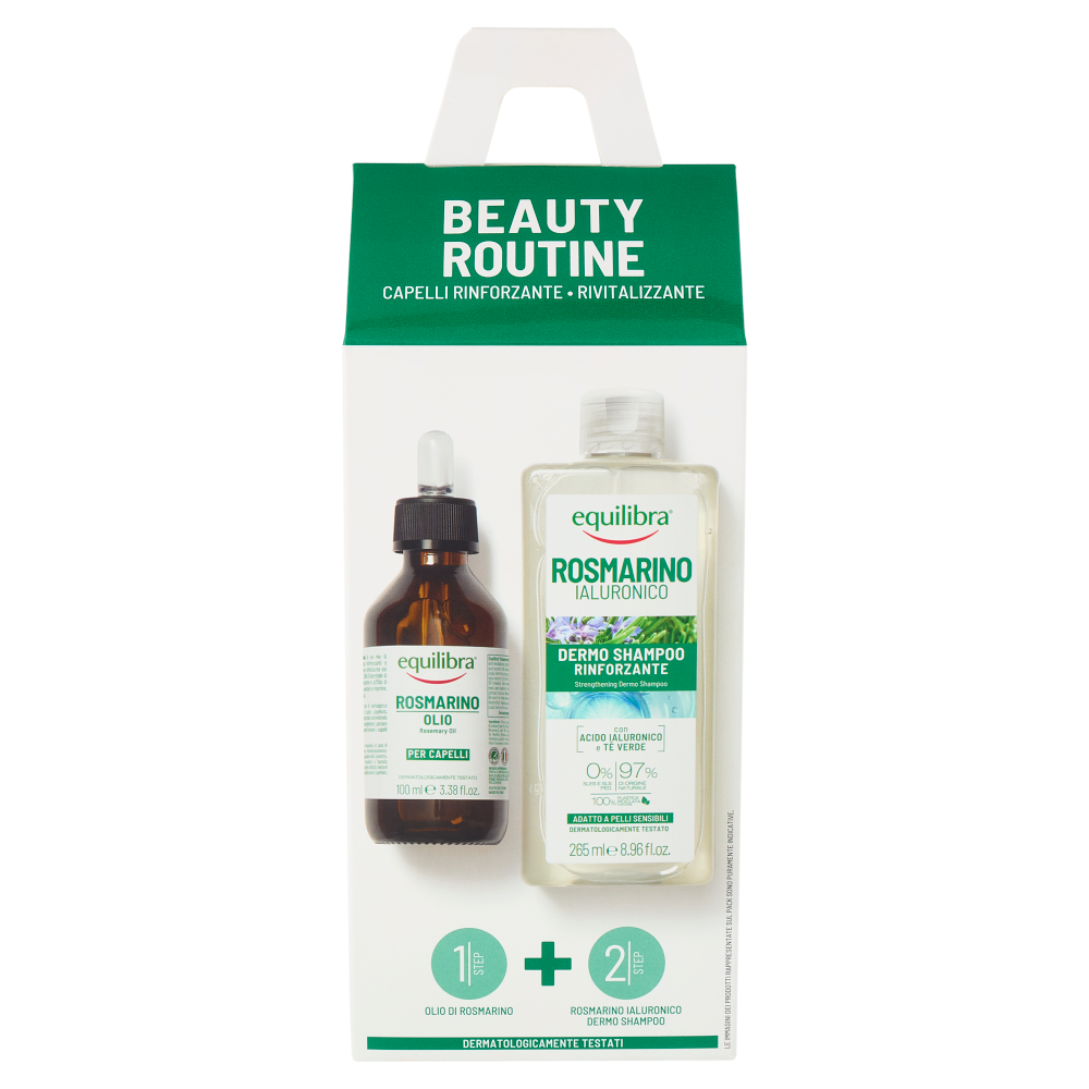 equilibra Rosmarino Beauty Routine Capelli Rinforzante Rivitalizzante Olio 100ml+Dermo Shampoo 265ml