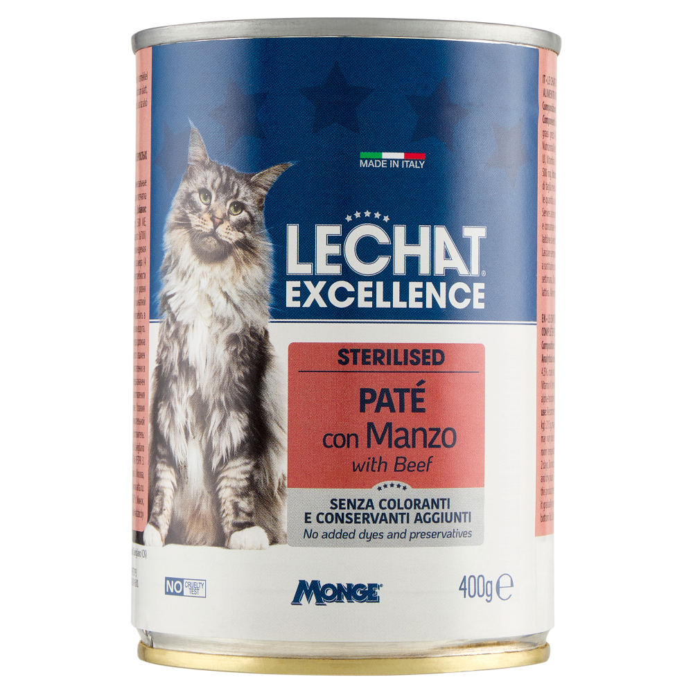 LeChat Excellence Sterilised Paté con Manzo 400 g