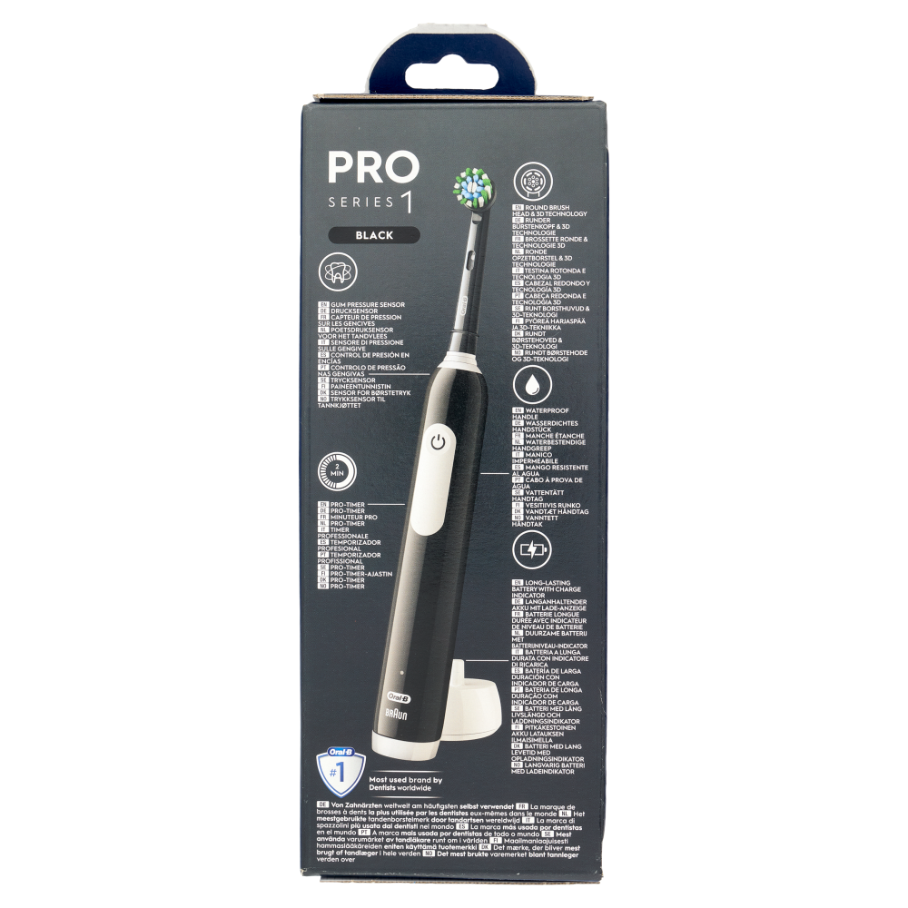 Oral-B Spazzolino Elettrico Denti Ricaricabile Pro Series 1 Black