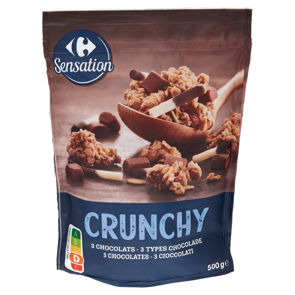 Carrefour Sensation Crunchy 3 Cioccolati 500 g