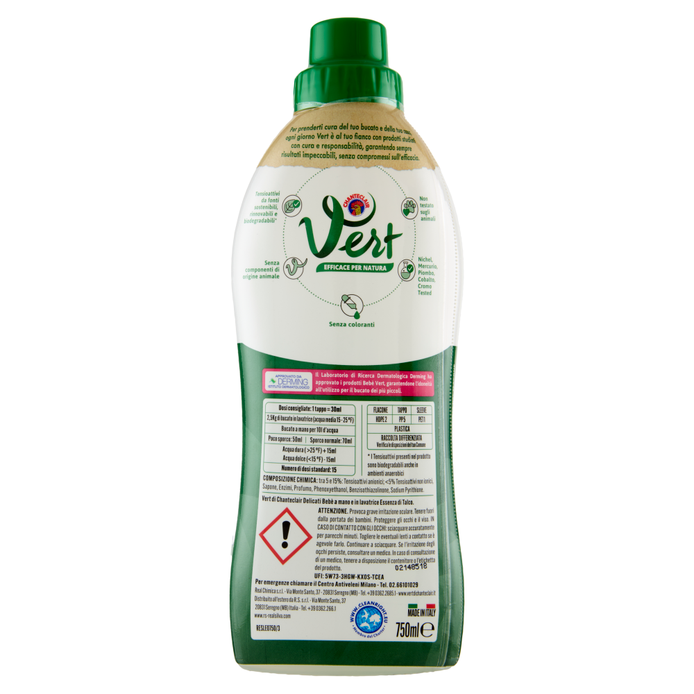 Vert di Chanteclair Delicati Bebè Essenza di Talco 750 ml