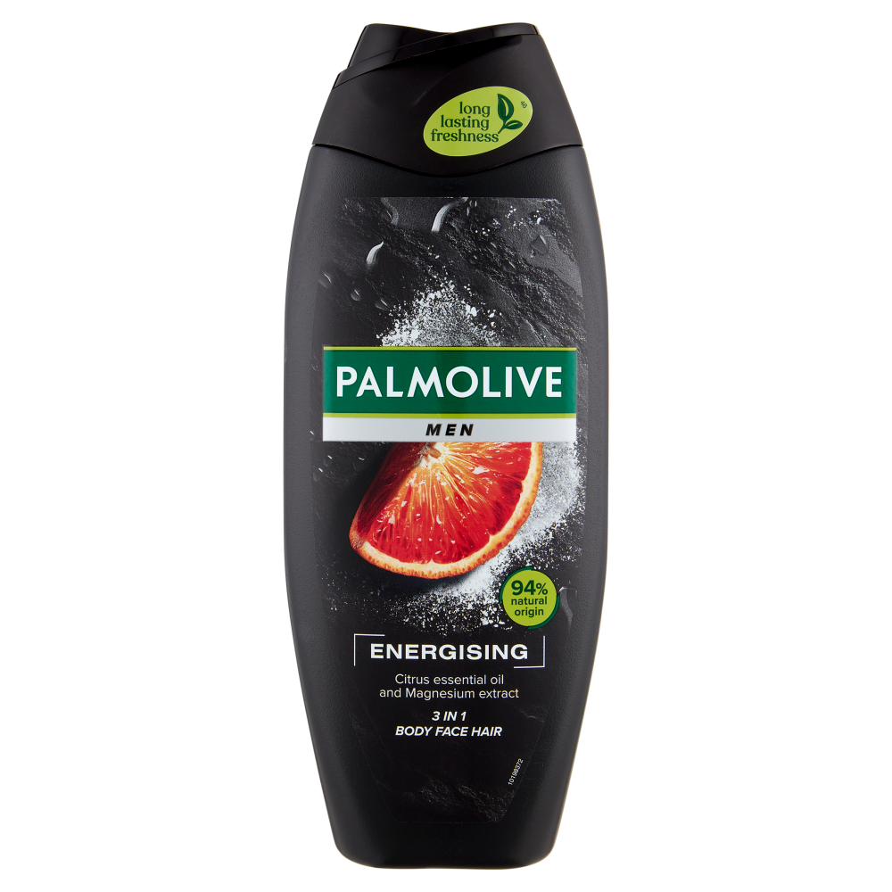 Palmolive bagnoschiuma Men Energising 3 in 1 con oli essenziali 500 ml