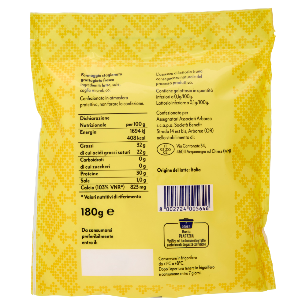 Arborea Gran Campidano Grattugiato fresco 180 g