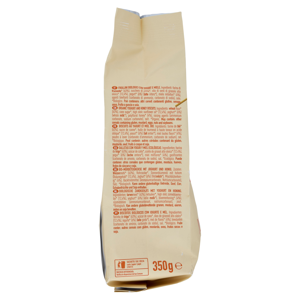 alce nero Frollini con Yogurt e Miele 350 g