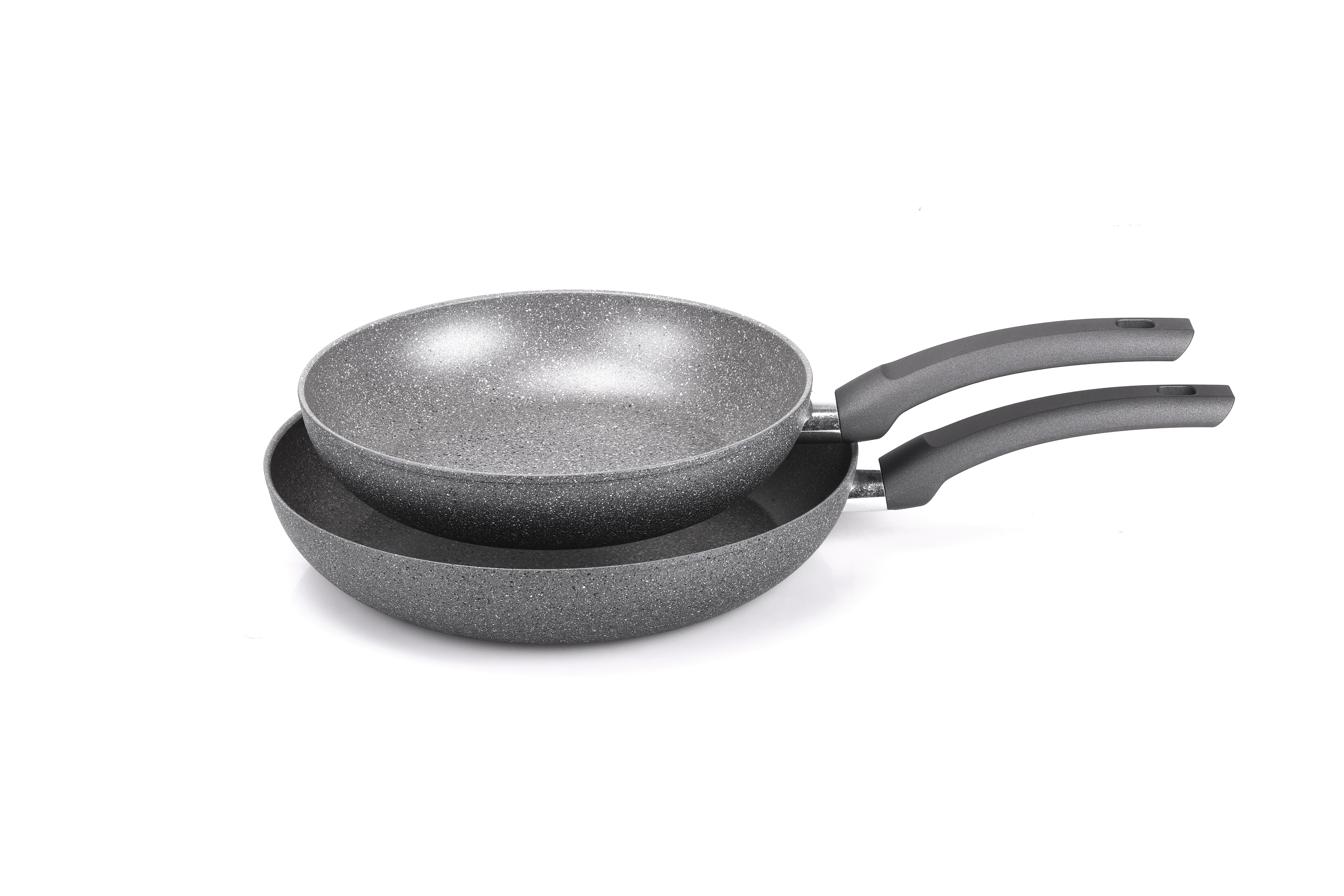 Carrefour Home Set 2 Padelle 24+28 cm per induzione con rivestimento effetto pietra