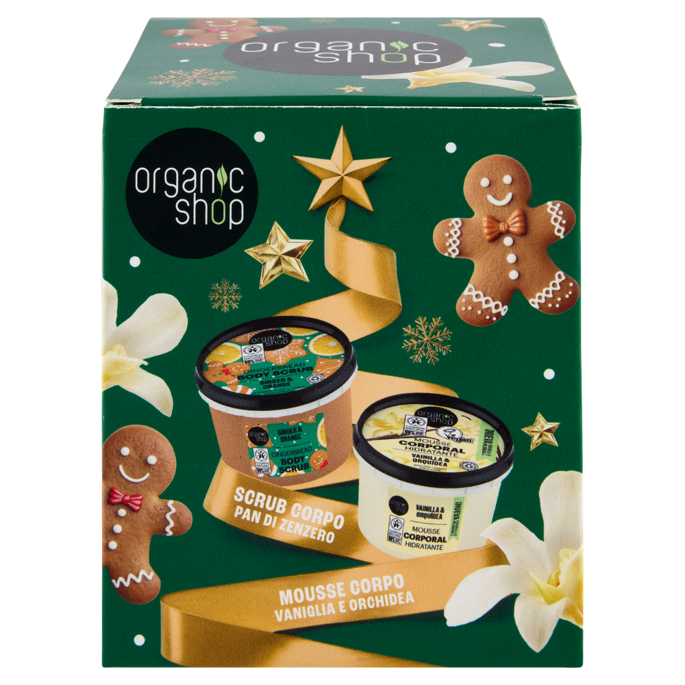 organic shop Scrub Corpo Pan di Zenzero 250 ml + Mousse Corpo Vaniglia e Orchidea 250 ml