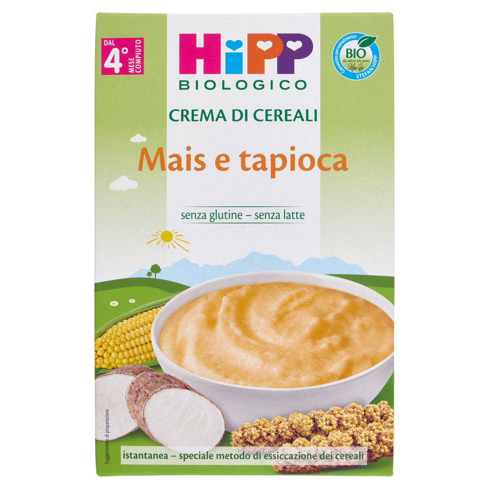 HiPP Biologico Crema di Cereali Mais e tapioca 200 g