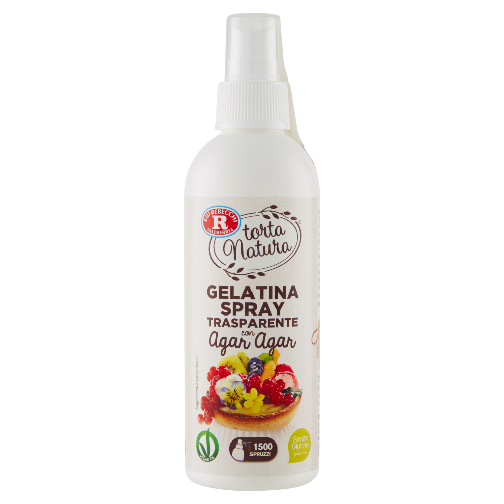 F.lli Rebecchi Valtrebbia torta Natura Gelatina Spray Trasparente con Agar Agar 200 ml