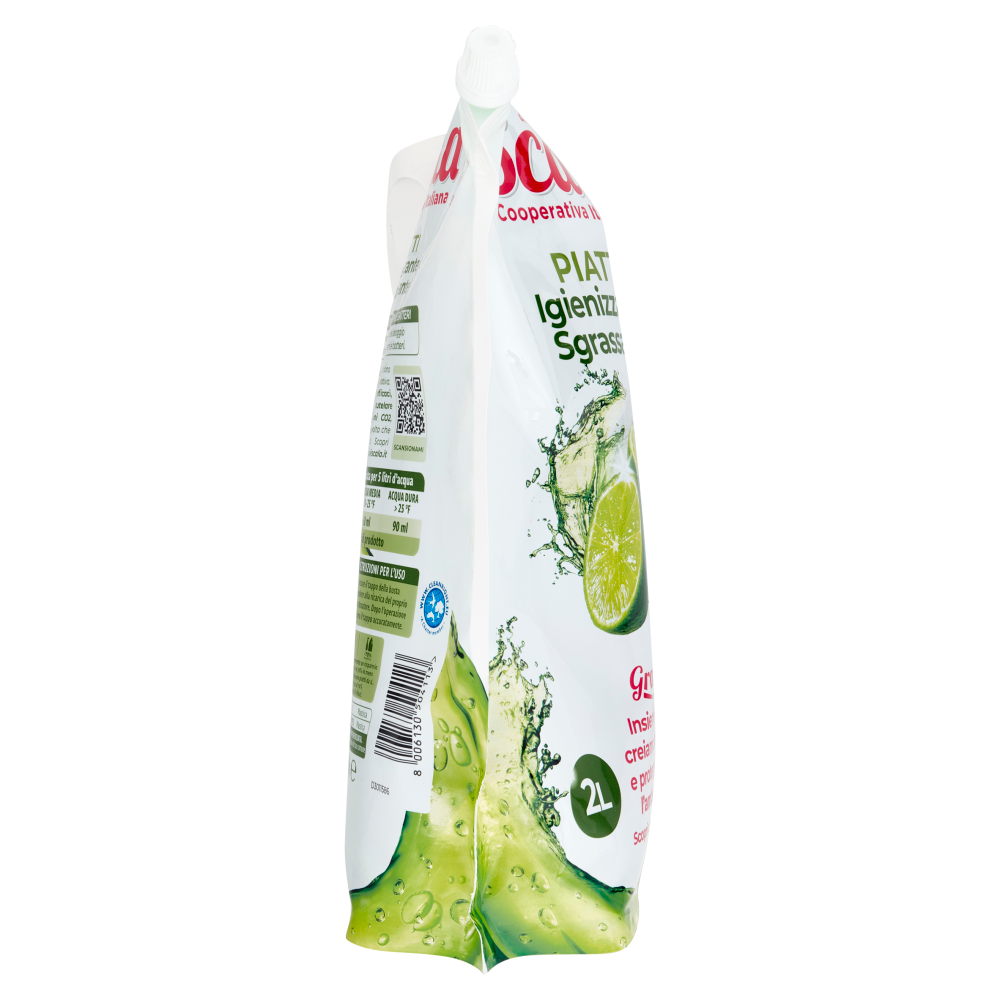 Scala Piatti Igienizzante Sgrassante Limone ecoricarica 2L