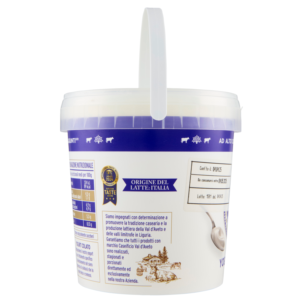 Caseificio Val D'Aveto Yogurt Colato Bianco 1000 g