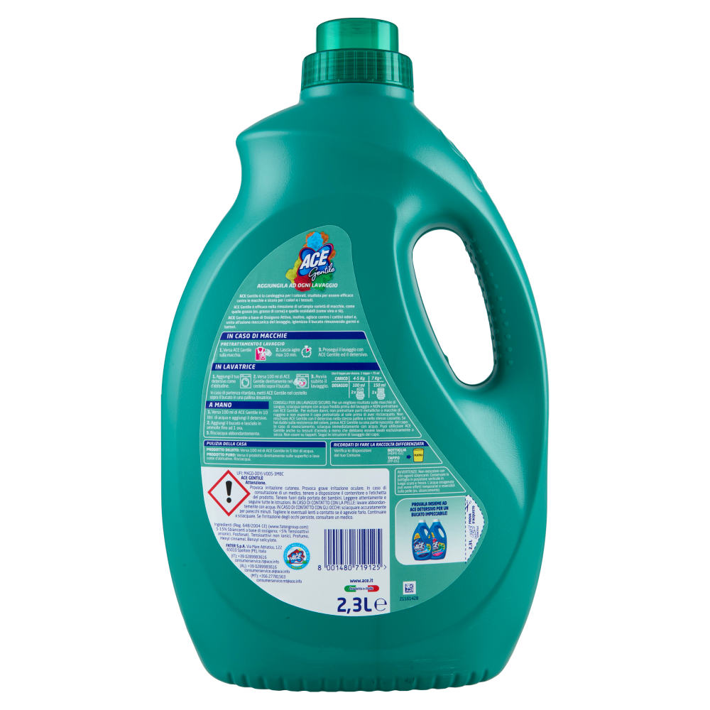 Ace Gentile Fresco Profumo Candeggina per Colorati 2,3 L