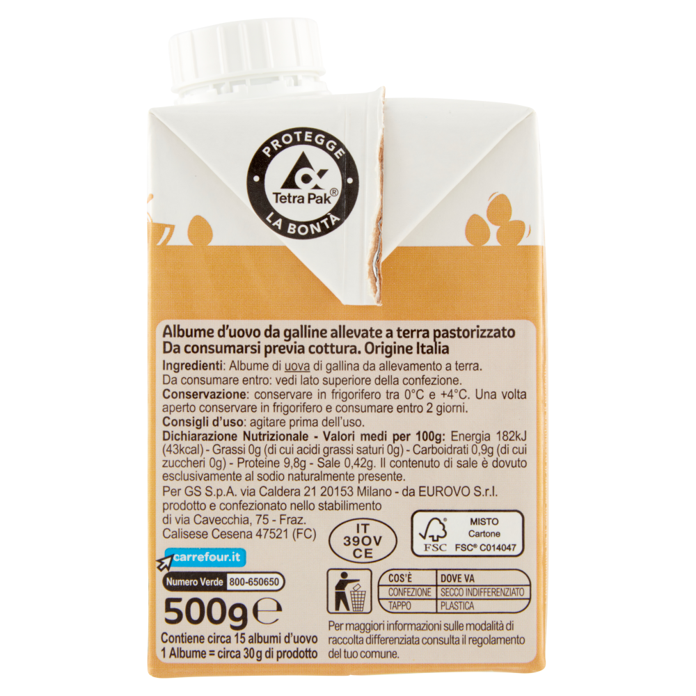 Carrefour Classic Albume d'Uovo 500 g
