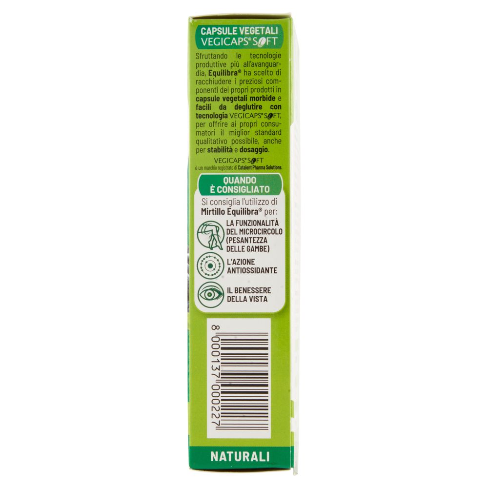 Equilibra Mirtillo Vista e Microcircolo 60 Capsule Vegetali 26 g