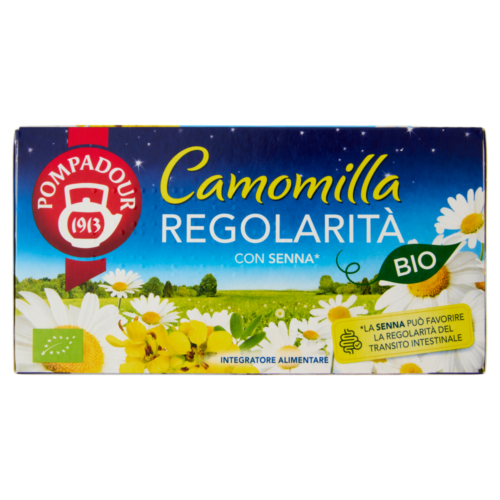 Pompadour Camomilla Regolarità con Senna* Bio 18 x 1,7 g