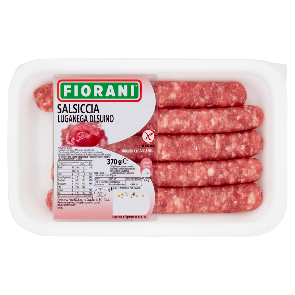 Fiorani Salsiccia Luganega di Suino 370 g