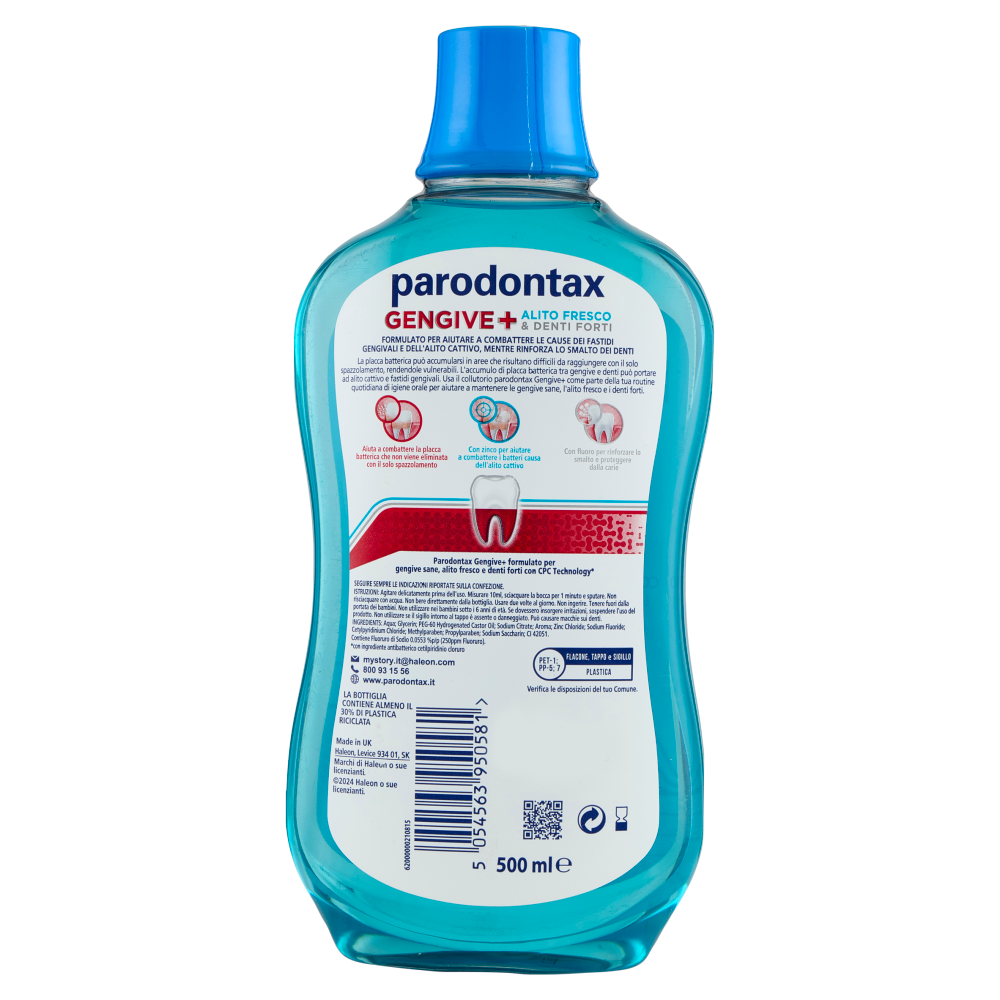 Parodontax Collutorio Gengive+ Alito Fresco & Denti Forti 500 ml