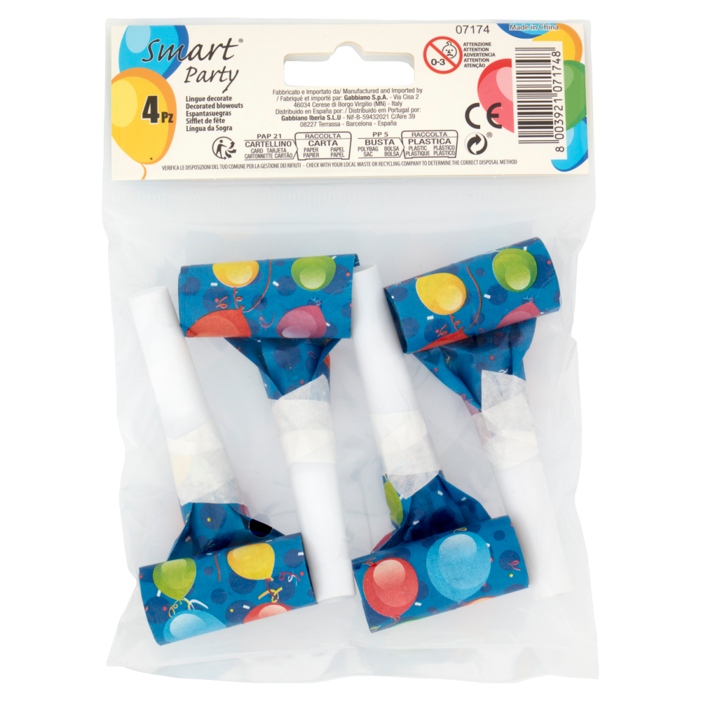 Smart Party Lingue Decorate 4 pz