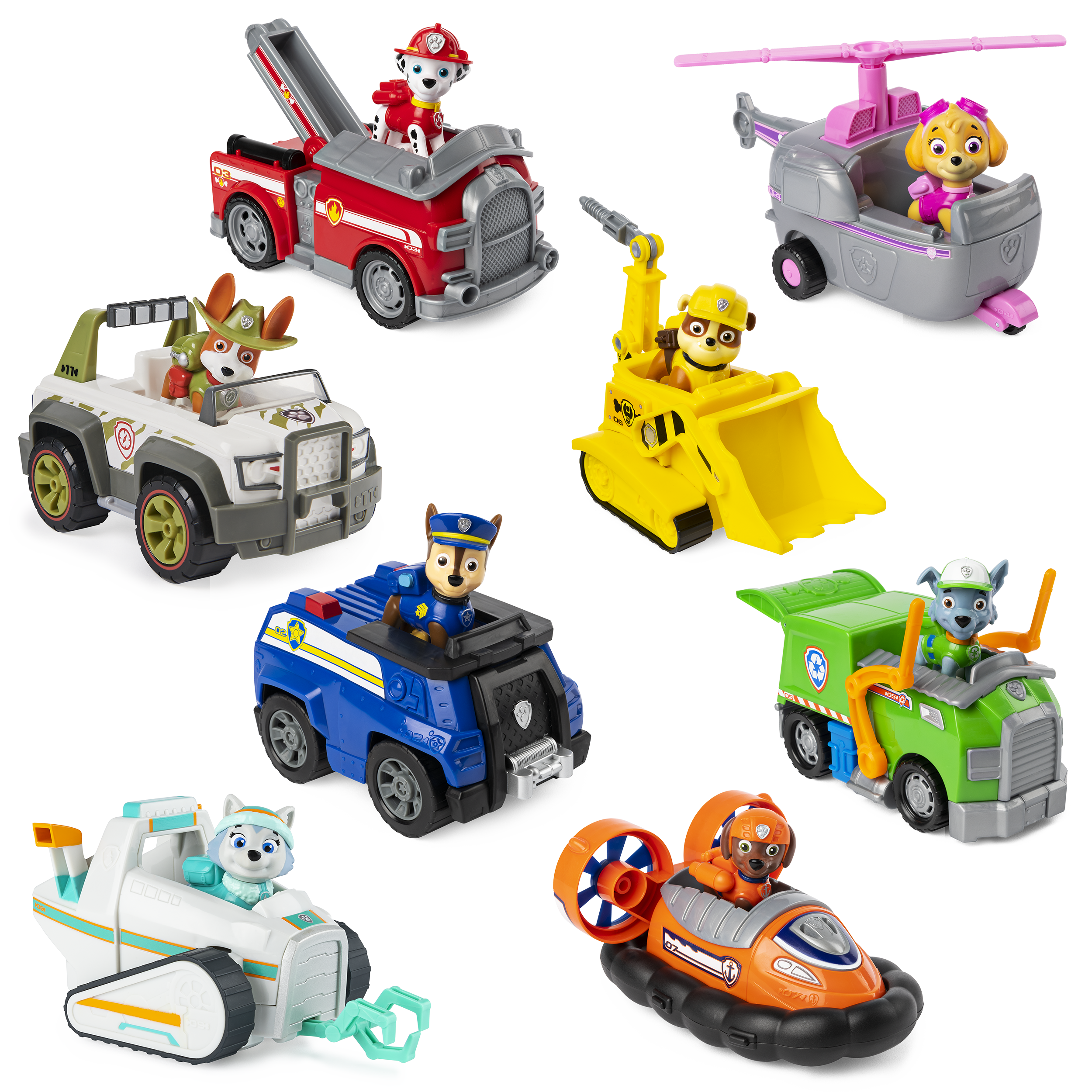 PAW Patrol Veicolo Base con cucciolo rimovibile, Personaggio a sorpresa