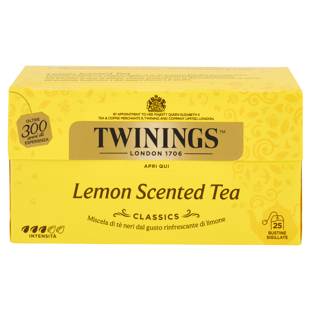 Twinings Lemon Scented Tea Tè Nero 25 filtri The 50 g