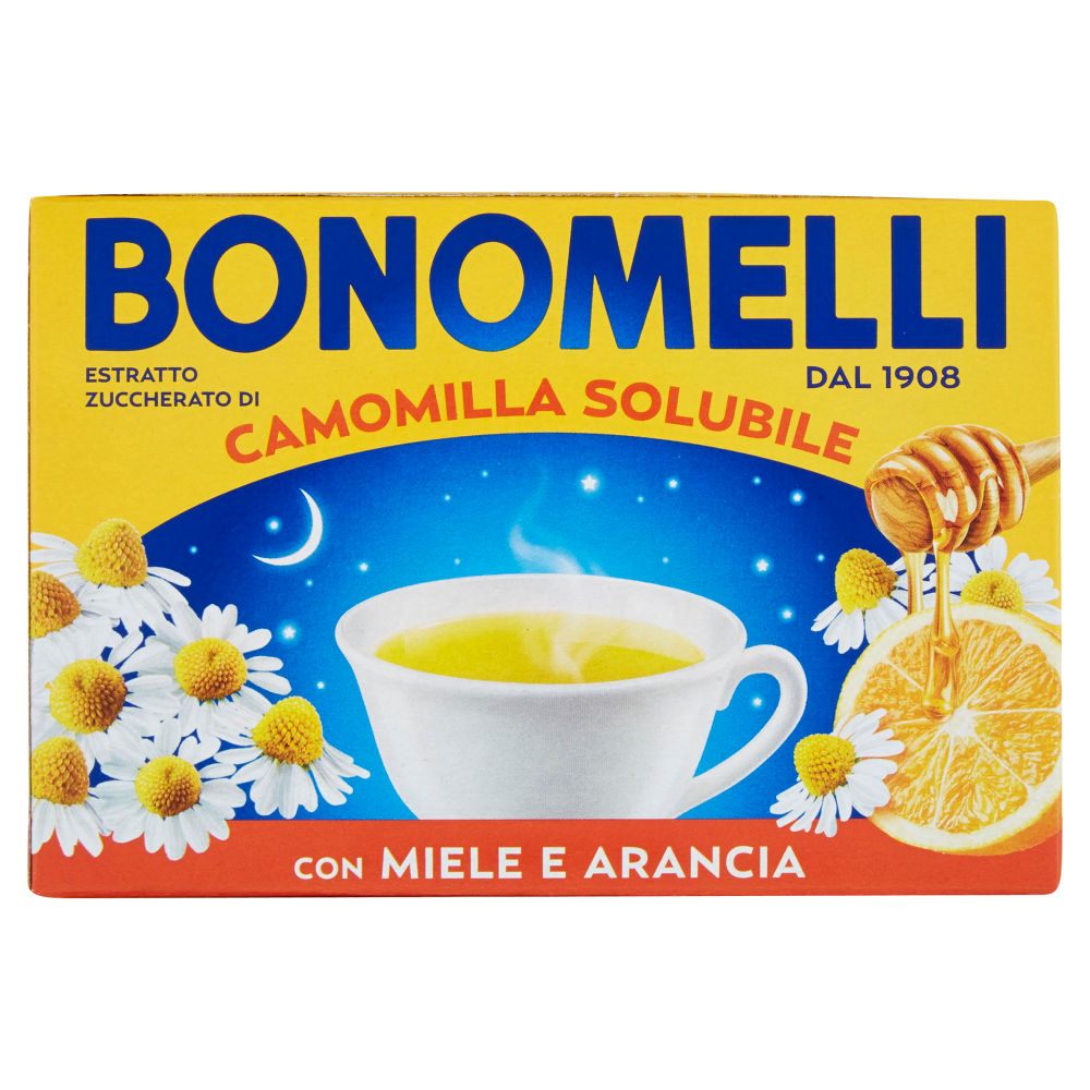 Bonomelli Estratto Zuccherato di Camomilla Solubile con Miele e Arancia 16 x 5 g