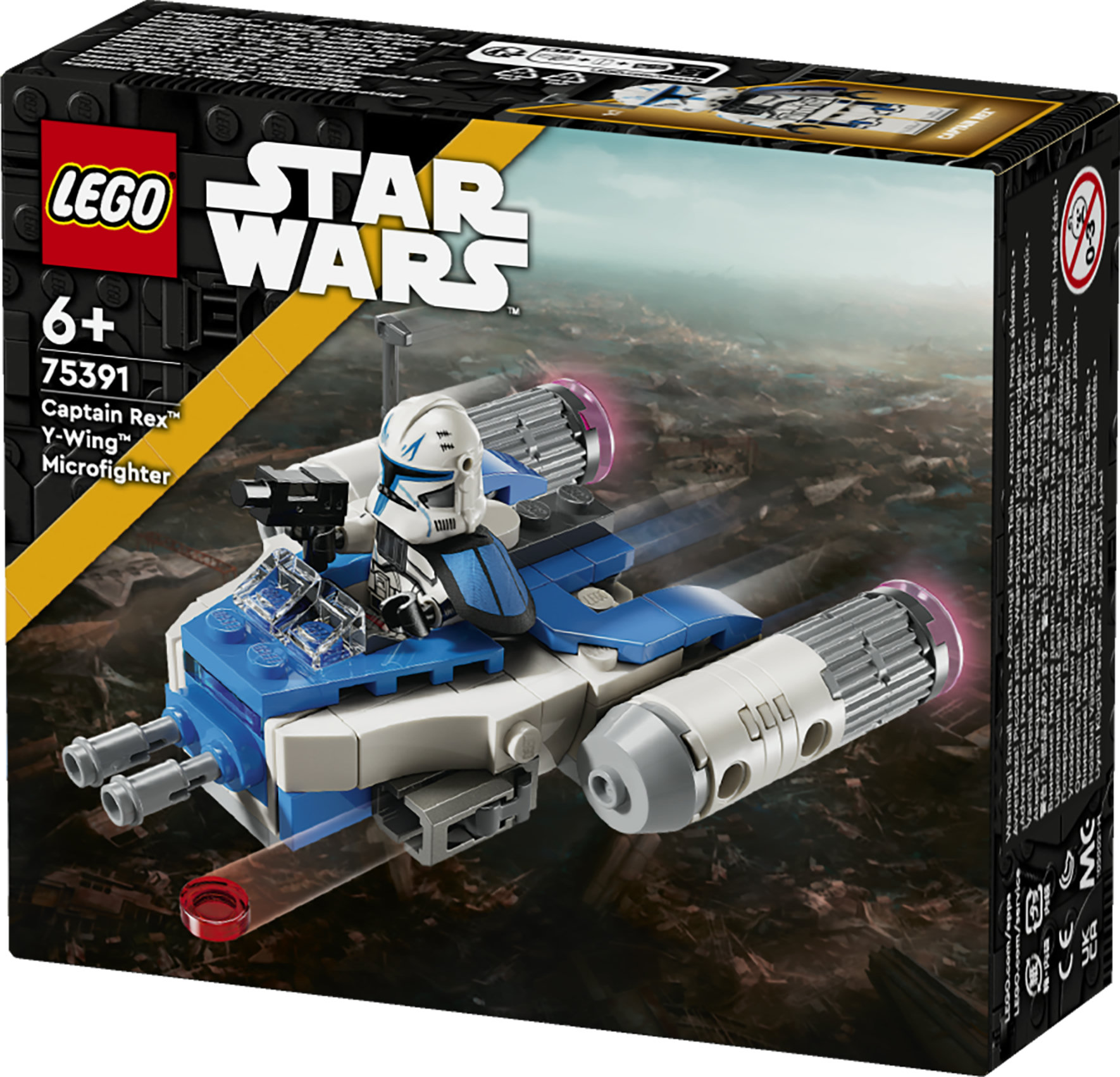 LEGO Star Wars 75391 Microfighter Y-wing di Captain Rex, Astronave Giocattolo da Collezione, Giochi Bambini 6+, Piccolo Regalo