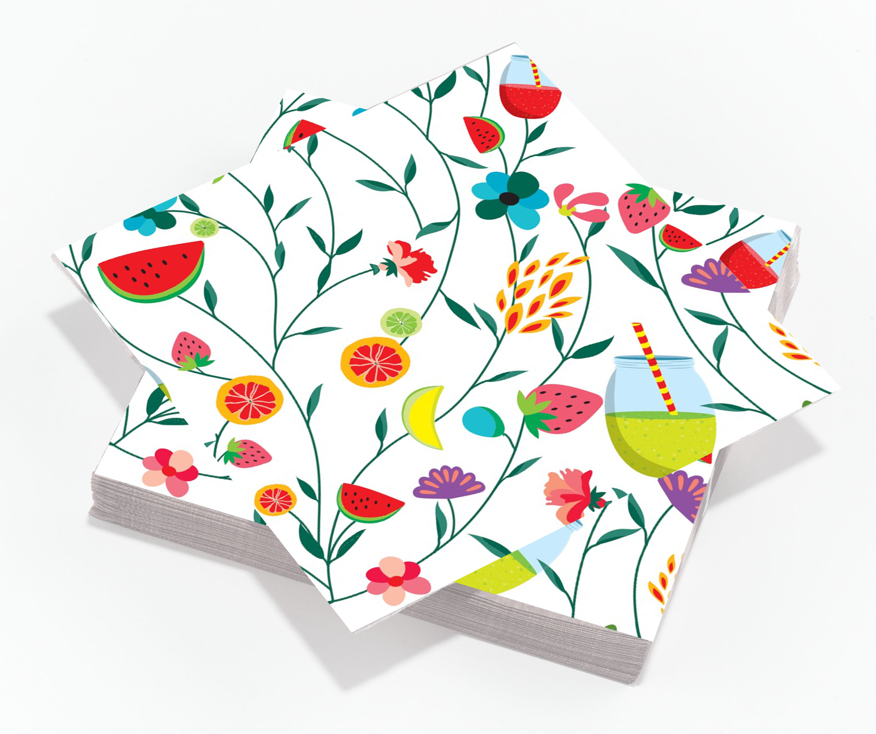 20 tovaglioli 33x33 cm 3 veli  Let's Blossom