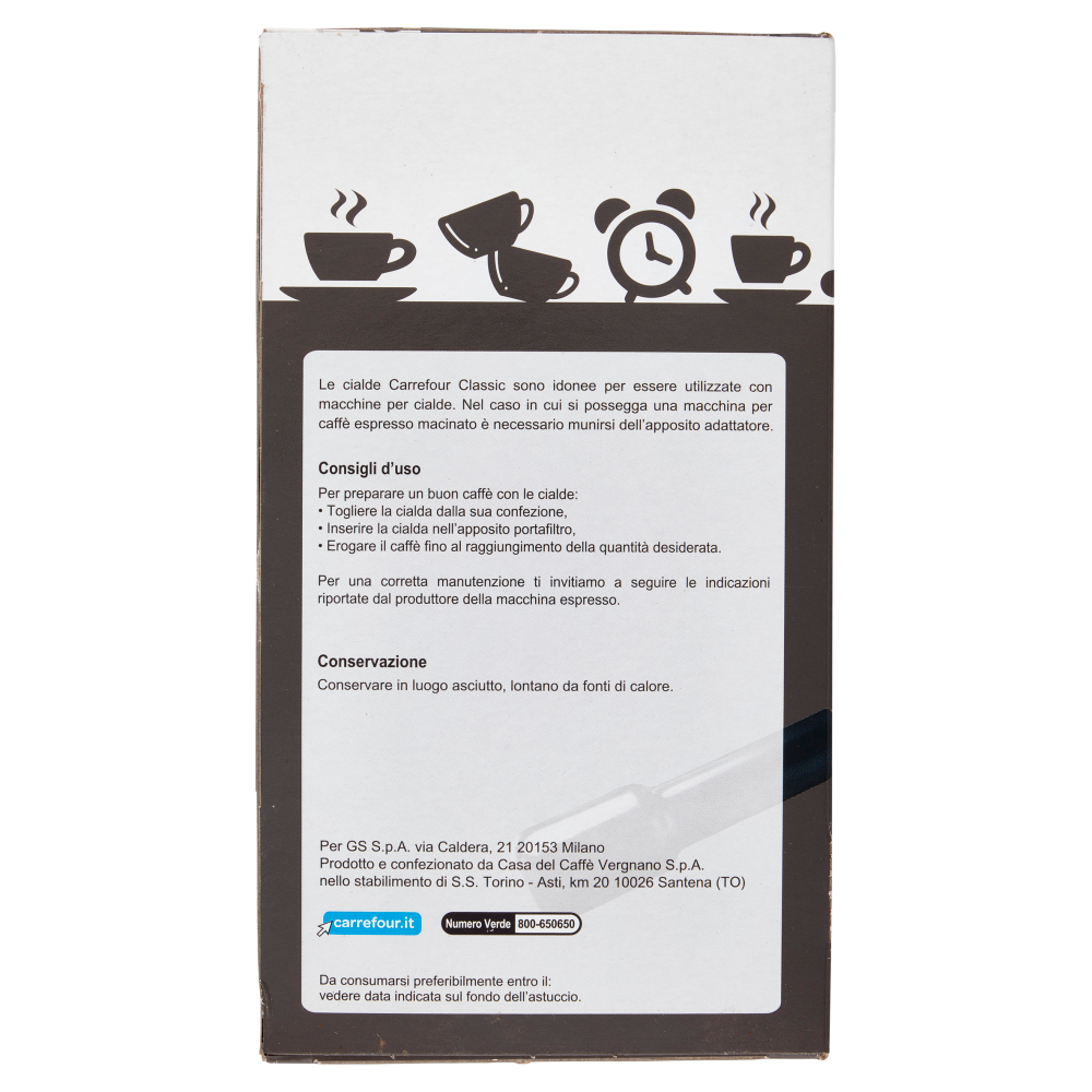 Carrefour Classic Caffè Espresso in Cialde 18 x 6,95 g