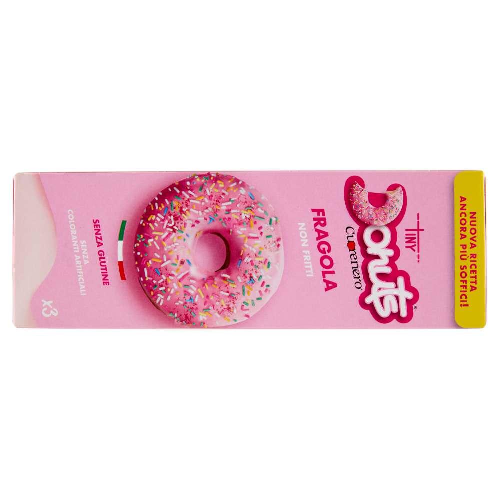 Cuorenero Tiny Donuts Fragola 3 x 37 g