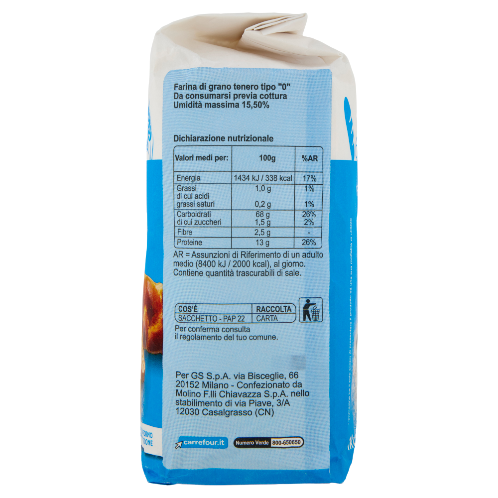 Carrefour Classic Farina di Grano Tenero Tipo "0" Manitoba 1 kg