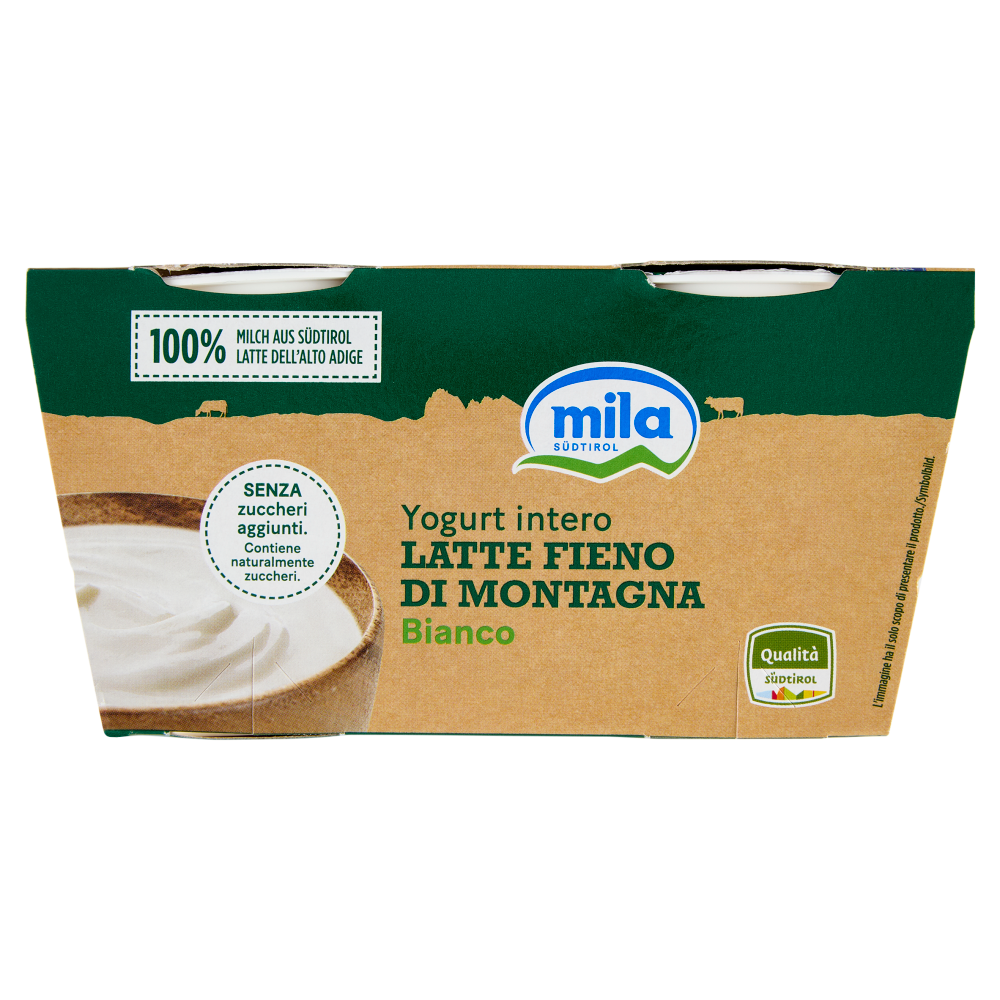 mila Yogurt intero Latte Fieno di Montagna Bianco 2 x 115 g
