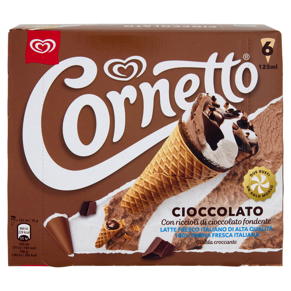 Cornetto Cioccolato 6 x 76 g