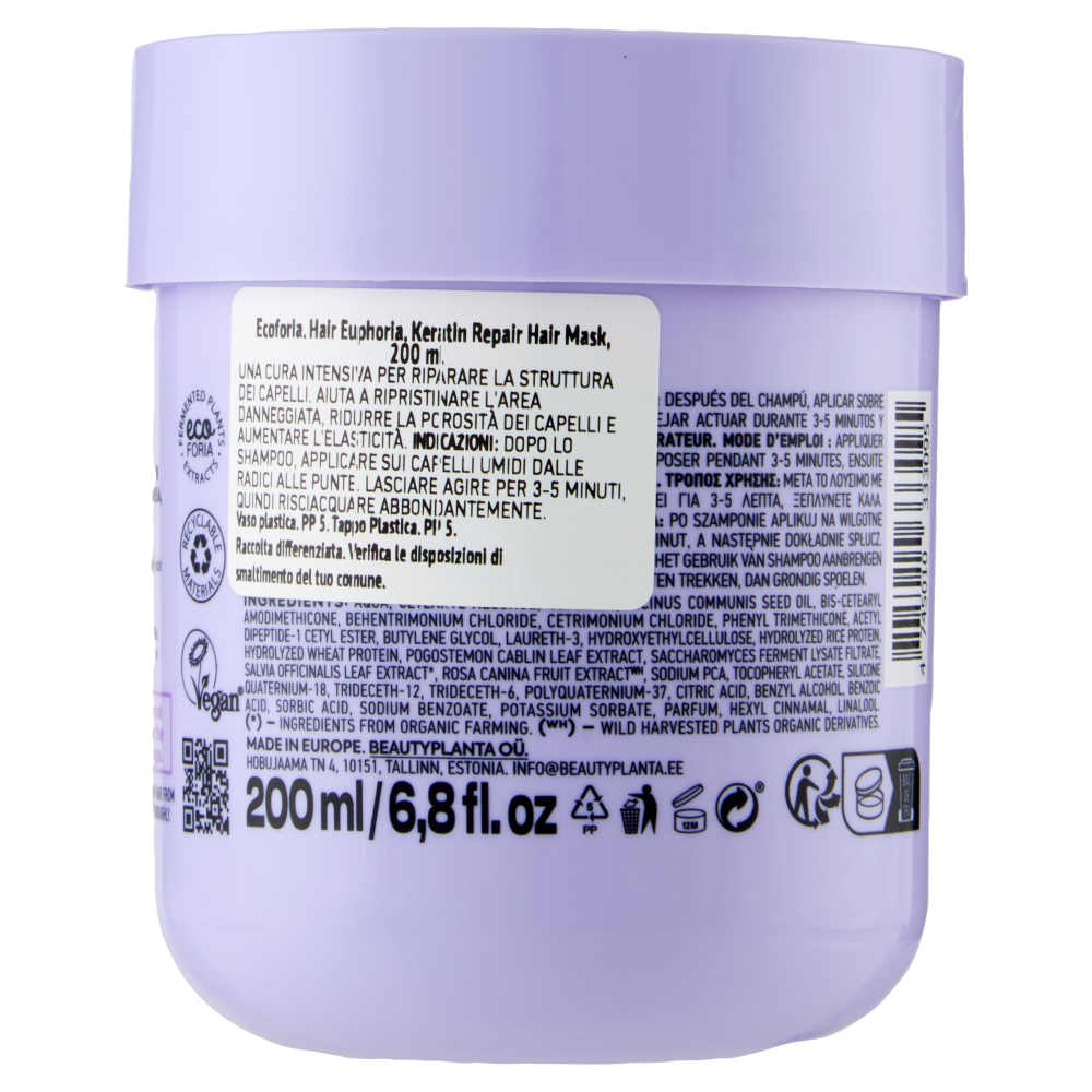 Ecoforia Hair Euphoria Keratin Repair Hair Mask 200 ml