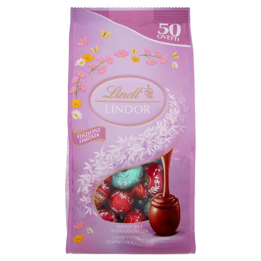 Lindt Lindor Ovetti di cioccolato Pasqua Cioccolatini assortiti latte doppio cioccolato cocco 445 g