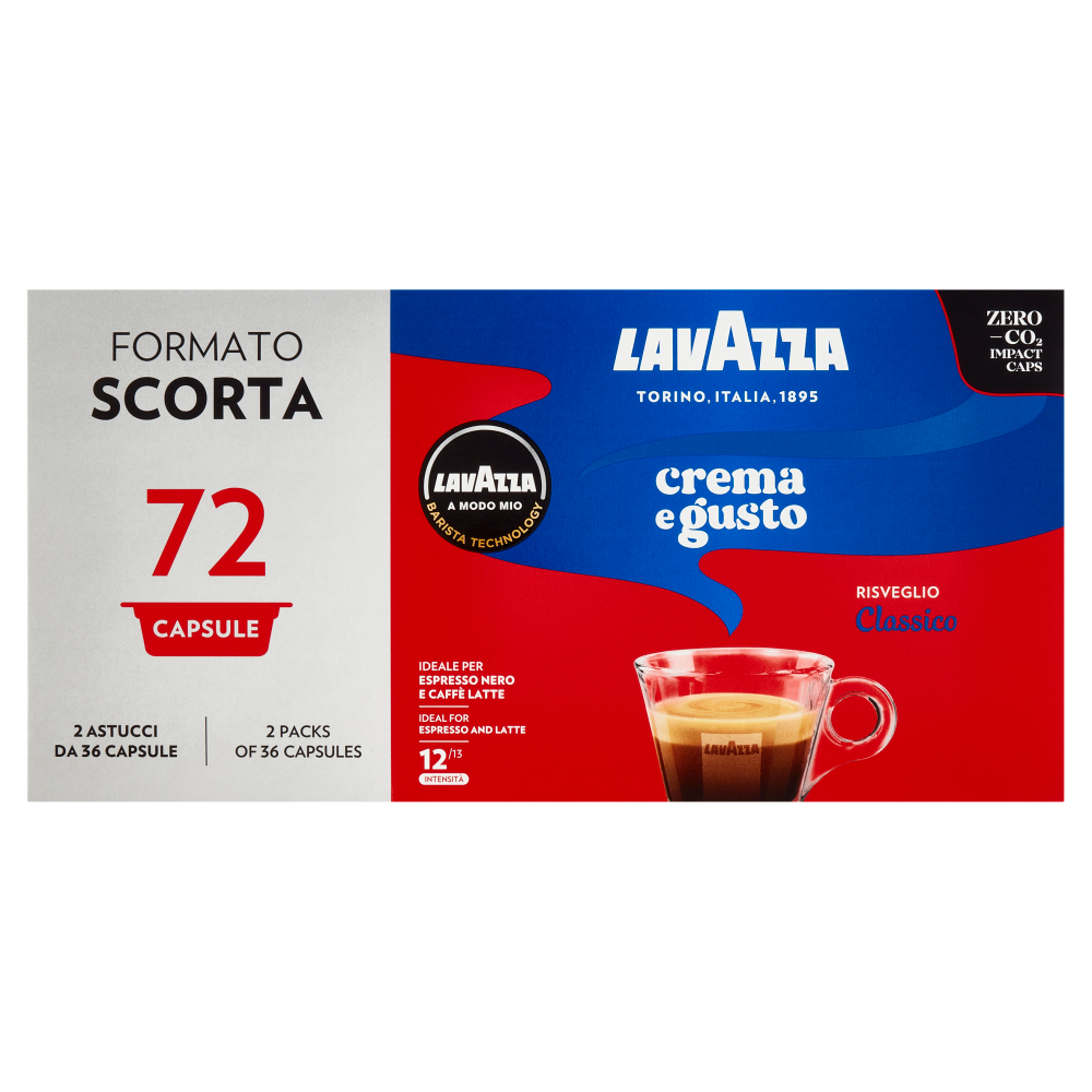 Lavazza A Modo Mio Crema e gusto Classico 72 capsule 540g