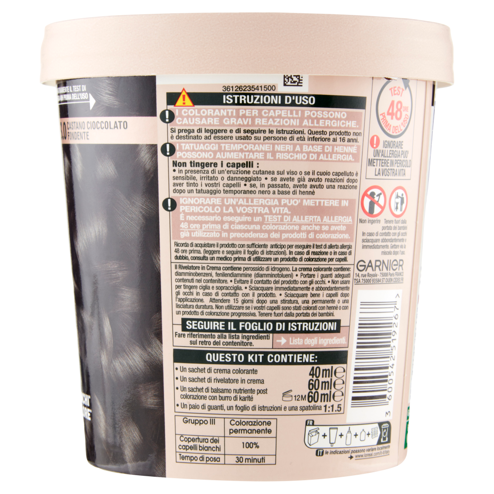 Garnier GOOD 3.0 Castano Cioccolato Fondente, colorazione permanente senza ammoniaca