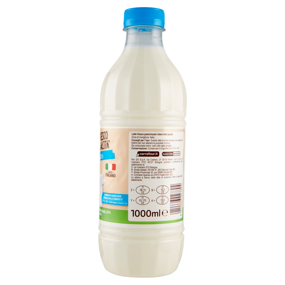 Carrefour Original Latte Fresco Alta Qualità intero 1000 ml