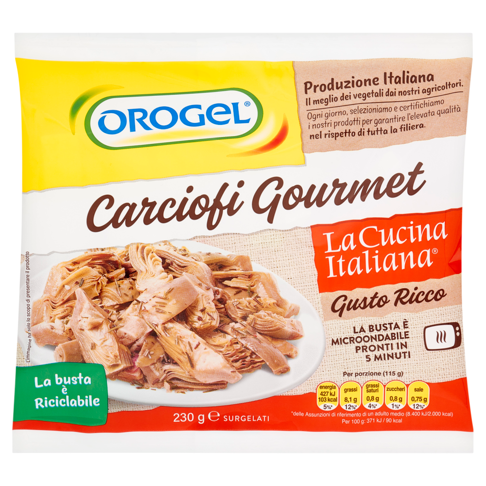 Orogel La Cucina Italiana Carciofi Gourmet Surgelati 230 g