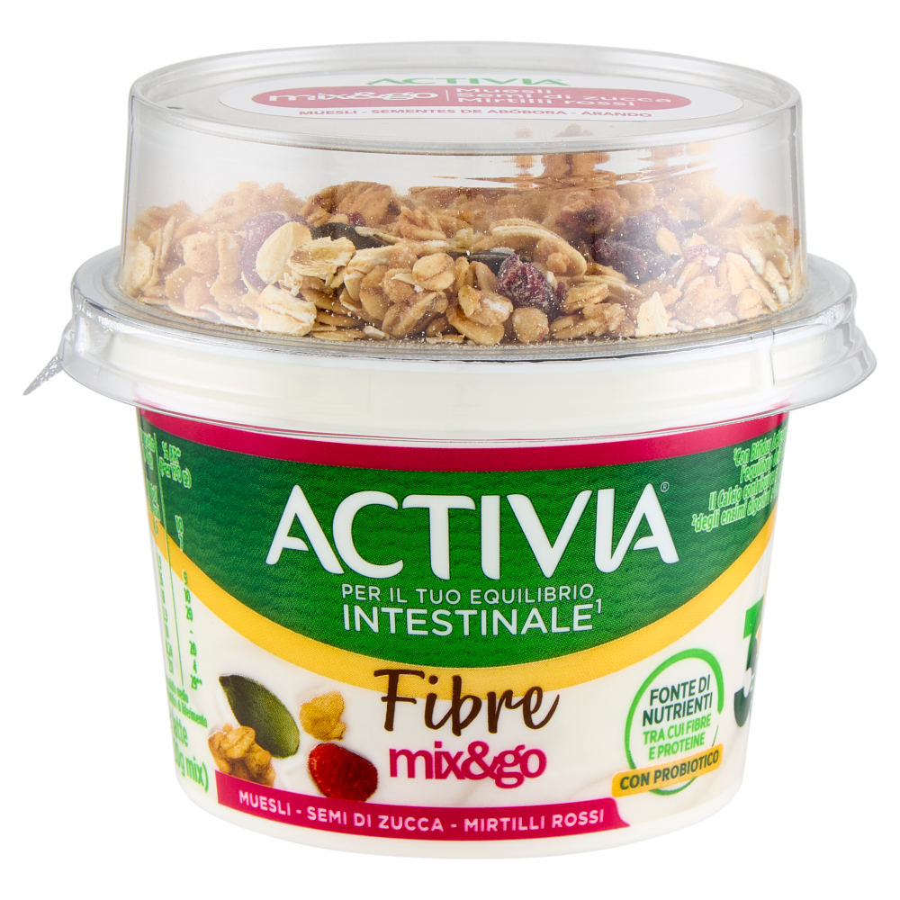 Activia mix&go Muesli Semi di Zucca Mirtilli Rossi 170 g Carrefour