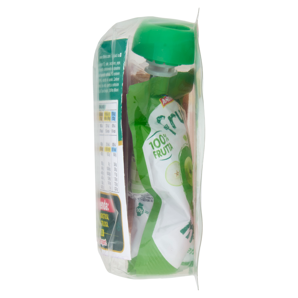 Citterio un due tris! merenda purea di mela + bastoncini di Salame + Grissini 122 g