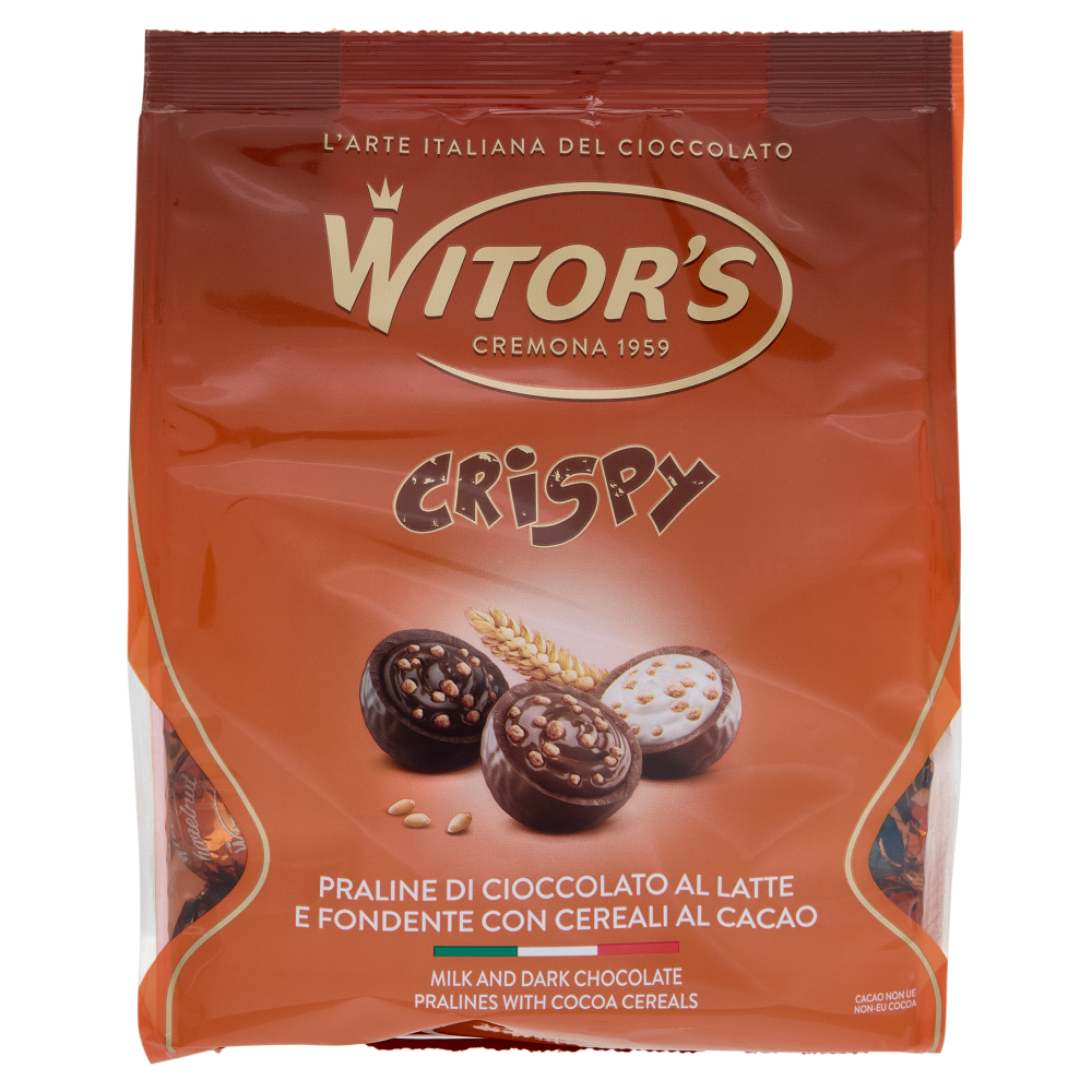 Witor's Crispy Praline di Cioccolato al Latte e Fondente con Cereali al Cacao 350 g
