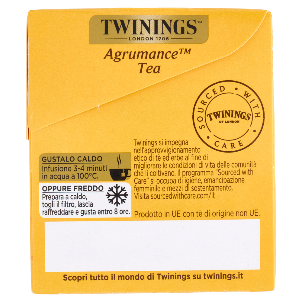 Twinings Agrumance Tea Tè Nero al profumo di agrumi 25 filtri The 50 g