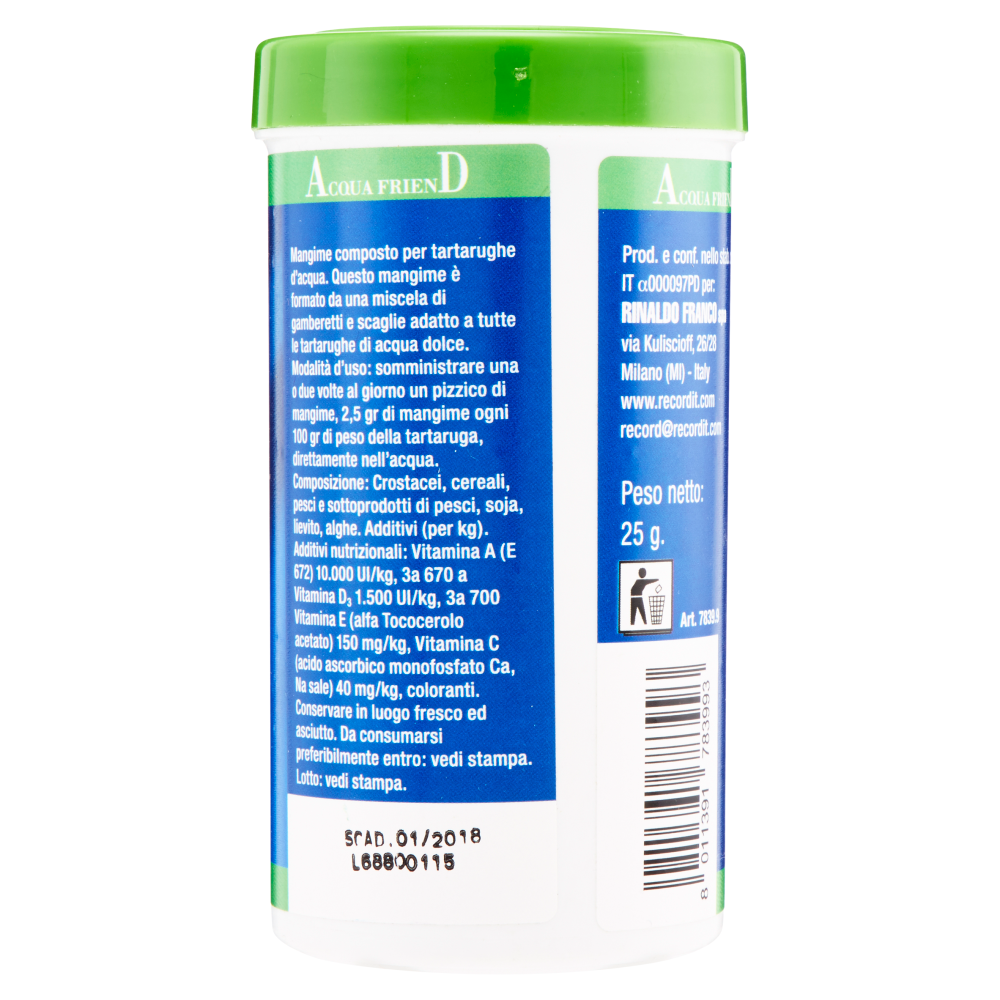 Acqua Friend Mangime mix gamberetti e fiocchi per Tartarughe d'Acqua 25 g