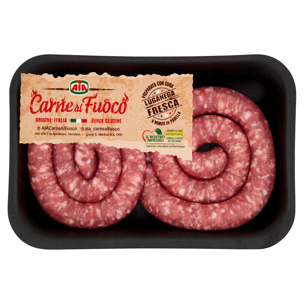 Aia Carne al Fuoco Salsiccia Luganega Paesana 0,350 kg