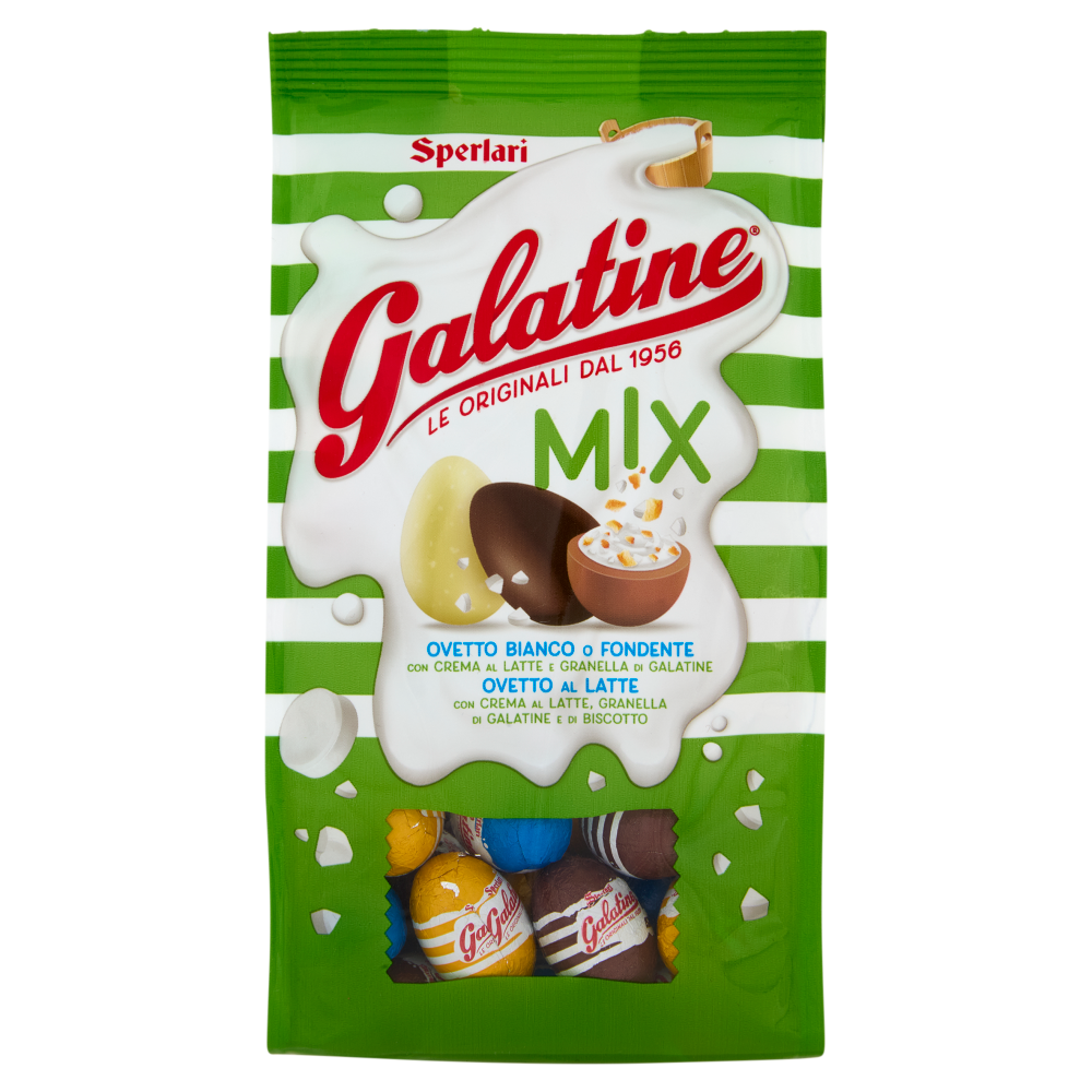 Galatine Mix Ovetto Bianco o Fondente, Ovetto al Latte 150 g
