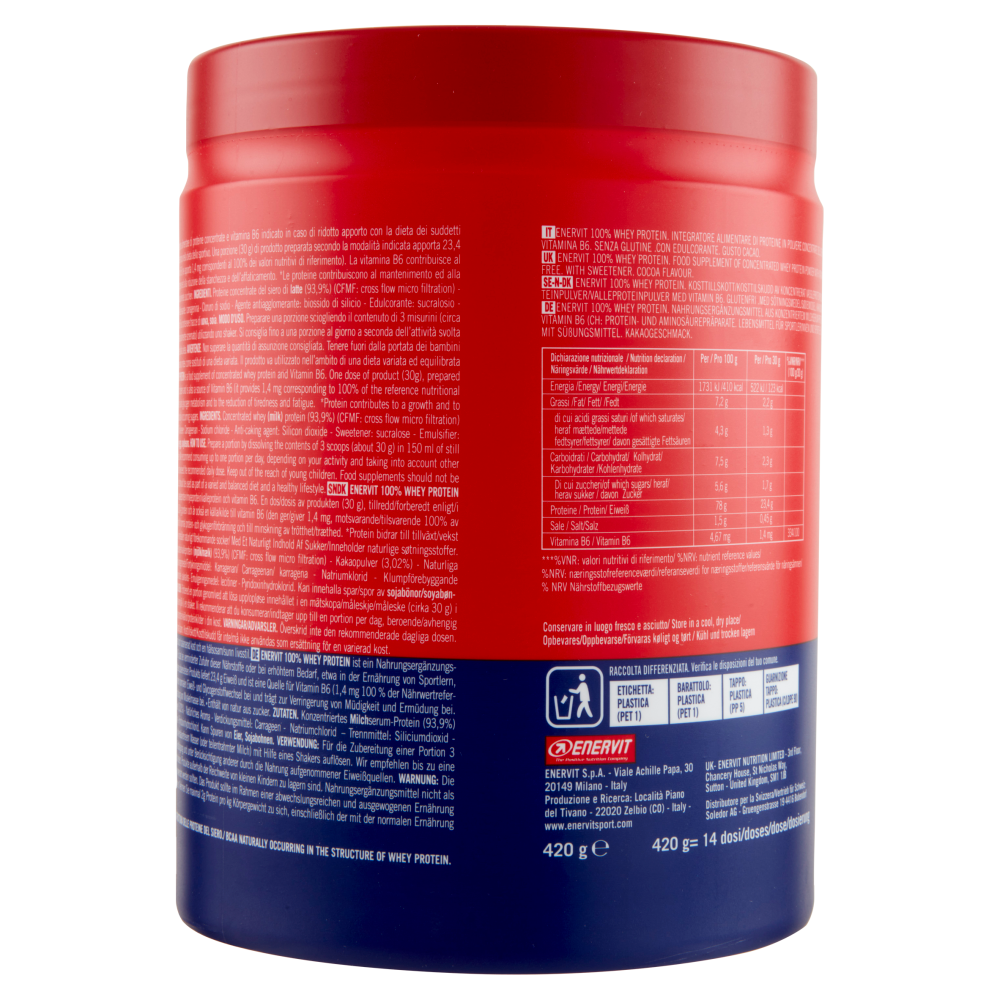 Enervit 100 % Whey Protein Cocoa 420 g