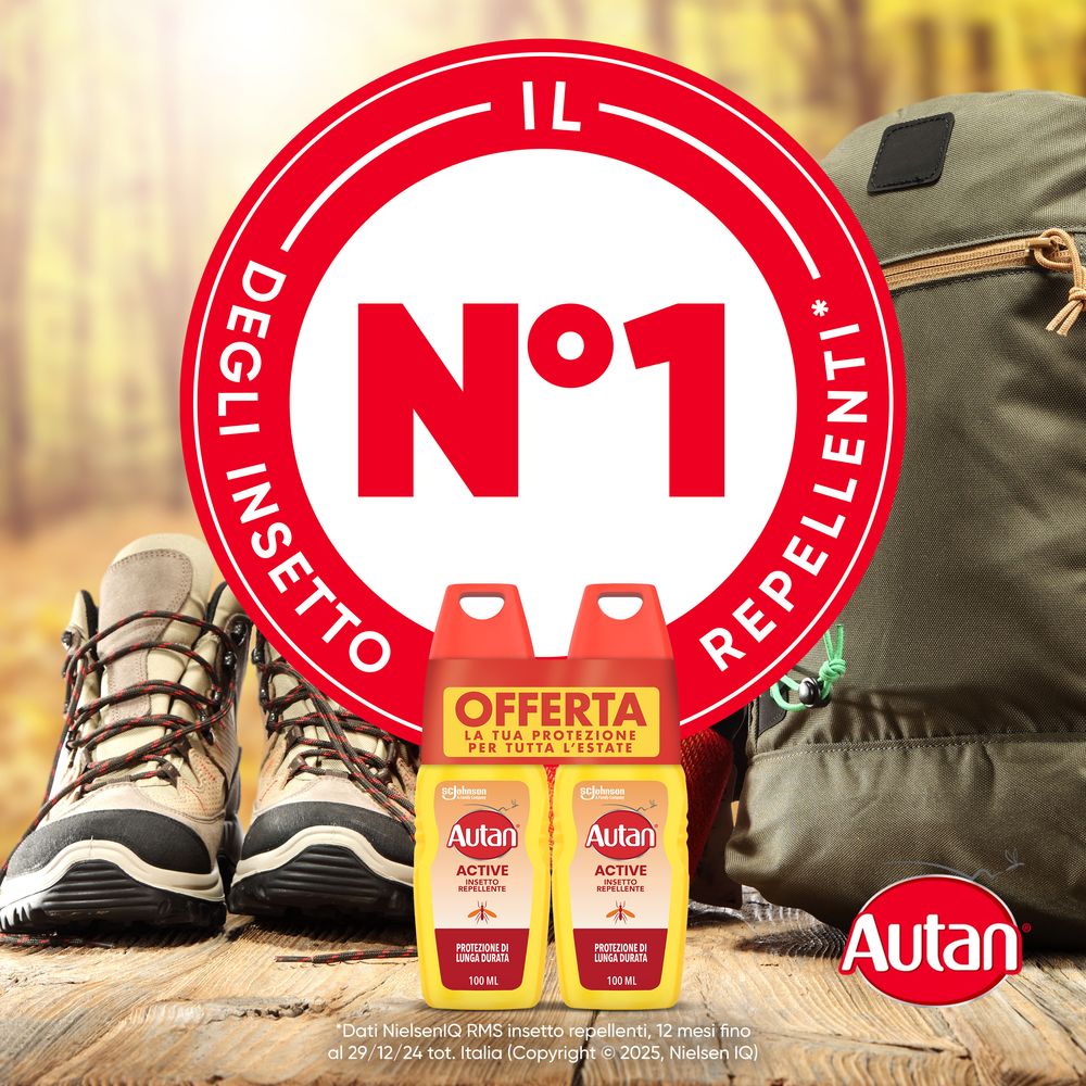 Autan Active Vapo Spray Antizanzare, Repellente Zanzare con Azione Protettiva Duratura, 8 ore di protezione, 2 Confezioni da 100ml