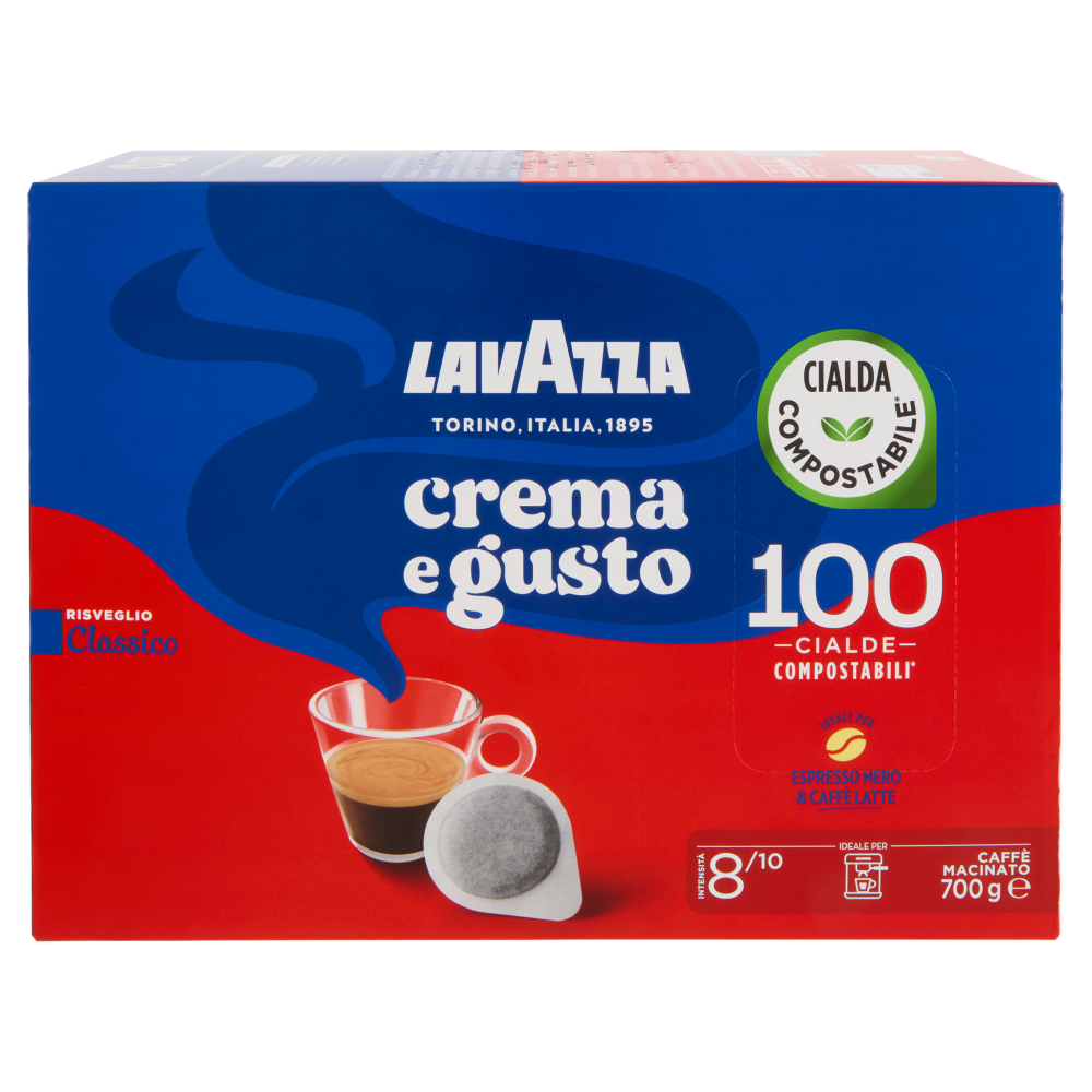 Lavazza crema e gusto Classico 100 Cialde Compostabili* 700 g