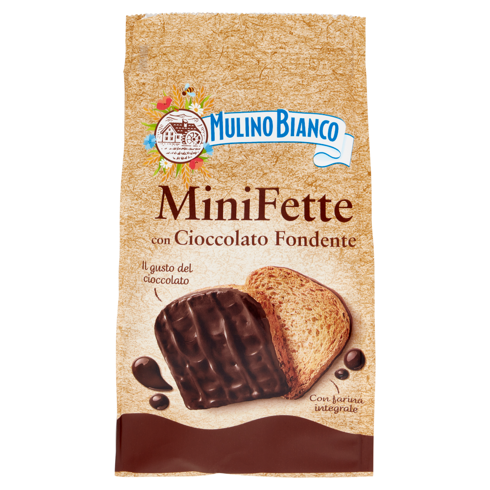 Mulino Bianco Mini Fette con Cioccolato fondente 110g